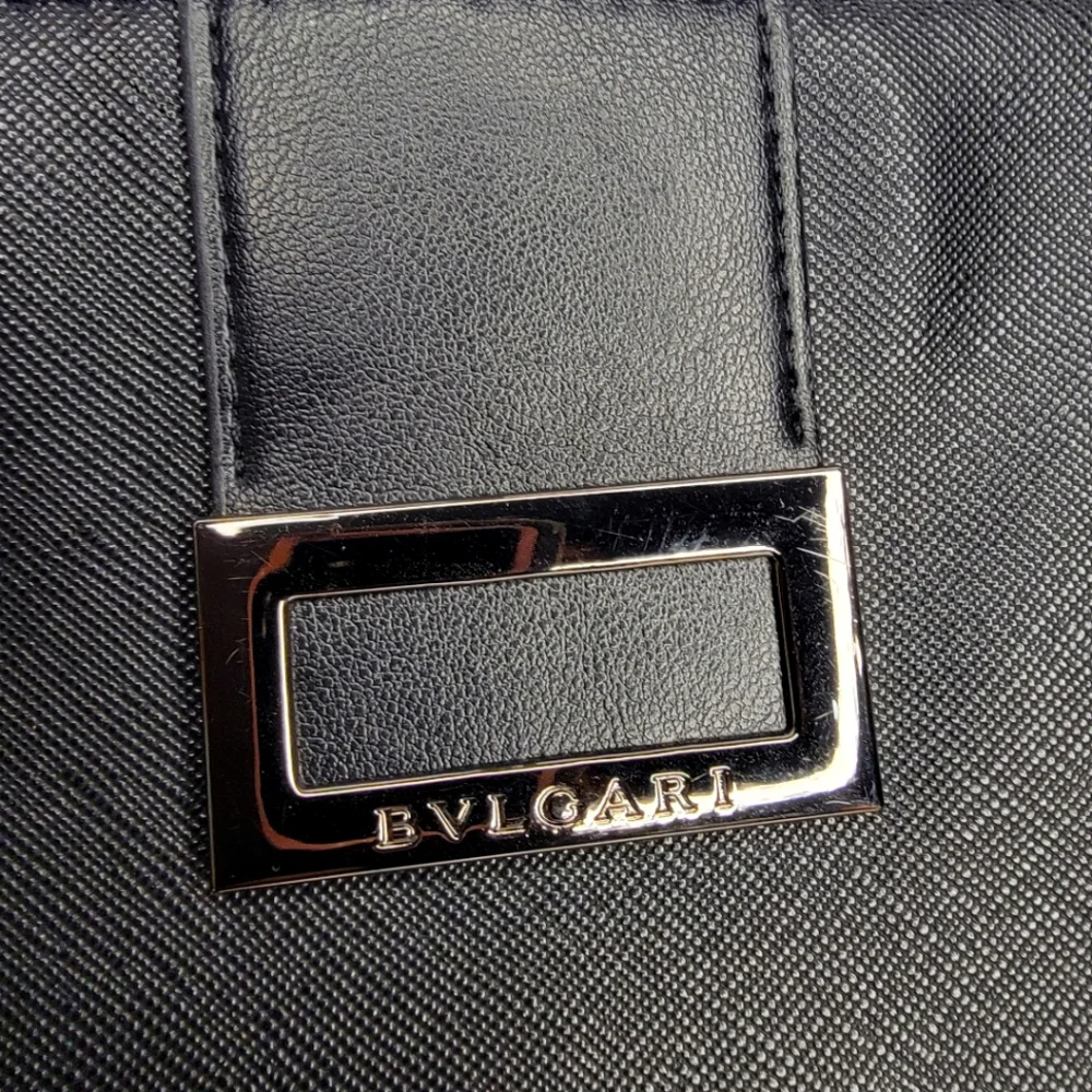 Bvlgari Black Leather Clutch‎